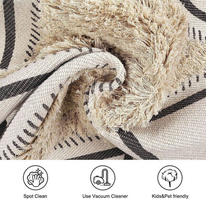 Hand Woven Washable Runner Rug Soft Kitchen Runner Durable Hallway Rug Boho