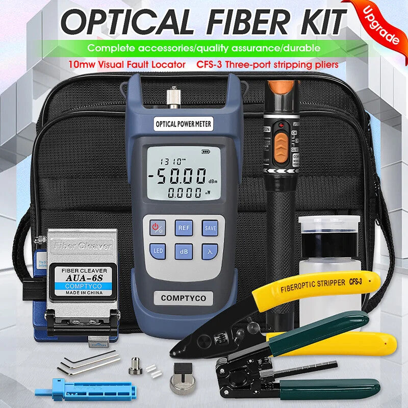 FTTH Fiber Tool Set Fiber Cutter 10mw Visual Fault Locator Optical Power Meter