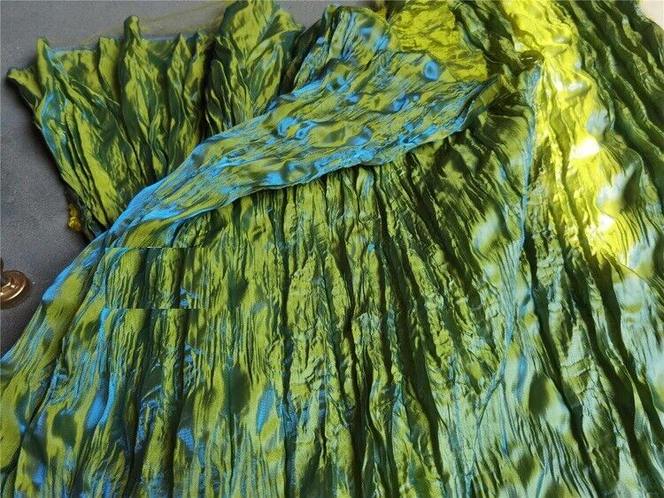 Miyake Style Pleated Fold Fabric 50x145cm Polyester/Cotton DIY Skirt Dress Cloth