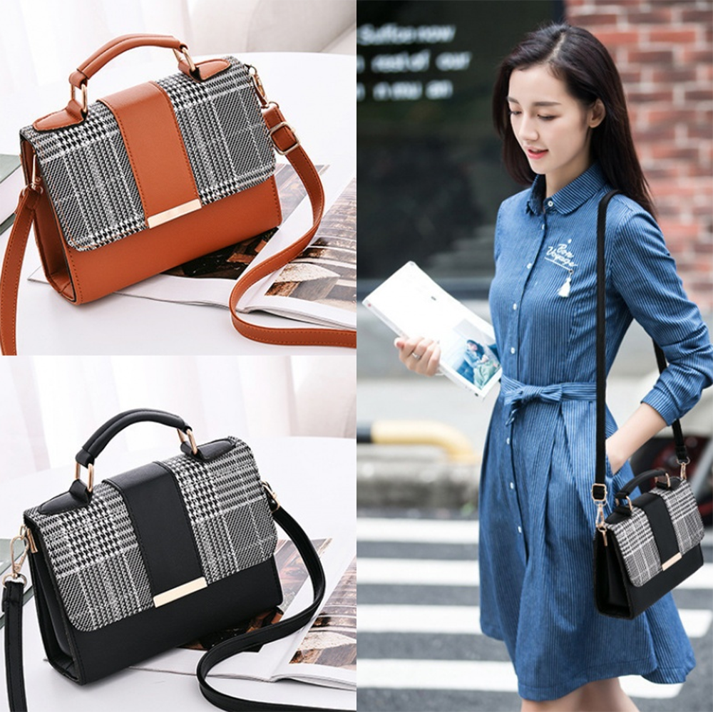 Women PU Leather Small Shoulder Bag Tote Crossbody Handbags Satchel Sling Bag