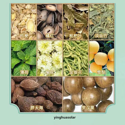 Health Herbal Tea Nourishing Throat 北京同仁堂胖大海雪梨枇杷茶栀子金银花菊花罗汉果大麦薄荷桔梗清润养生咽喉茶5g*24袋/盒