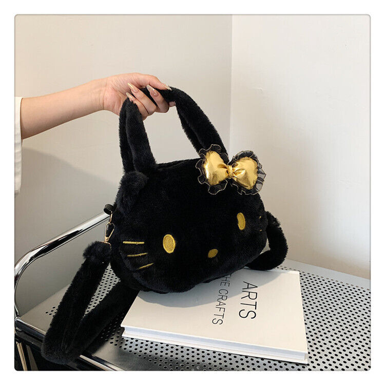 Girls Cute Hello Kitty Handbags Hello Kitty Shoulder Bags Plush Crossbody Bag