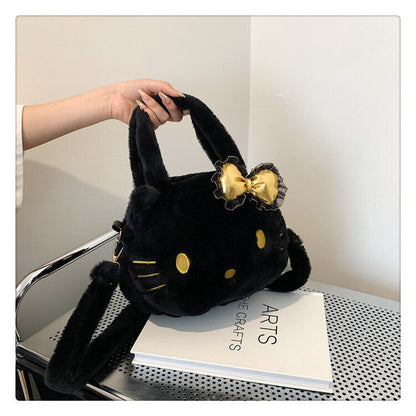 Girls Cute Hello Kitty Handbags Hello Kitty Shoulder Bags Plush Crossbody Bag