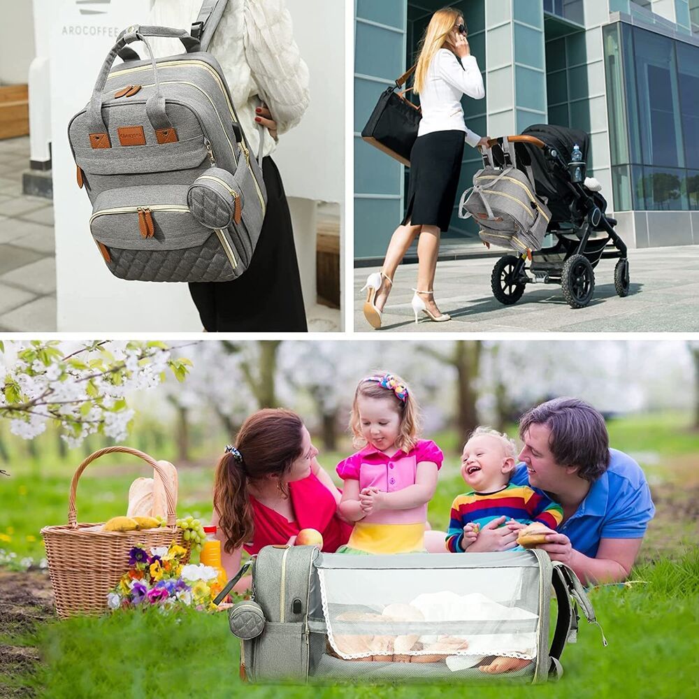 Diaper Bag Backpack Baby Bed Travel Bag Charge Diaper Bag Backpack Bed 3 types