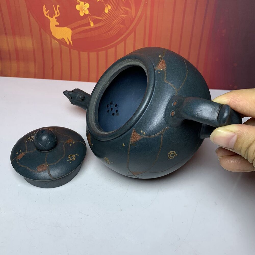 Vintage Chinese Yixing Purple Clay Teapot Zisha Ceramic Exquisite Unique Teaware