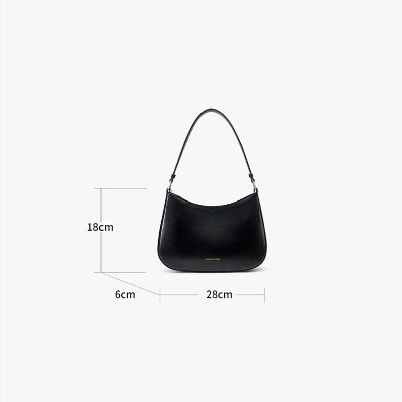 Genuine Leather Shoulder Bag Women Ladies Armpit Bag Cowhide Hobo Bag