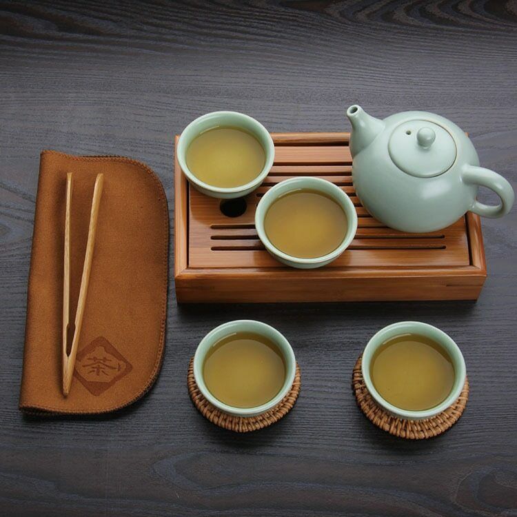 Chinese Bamboo Tea Tray Solid Tea Board KungFu Teaset Board Tools Cup Teapot Pad