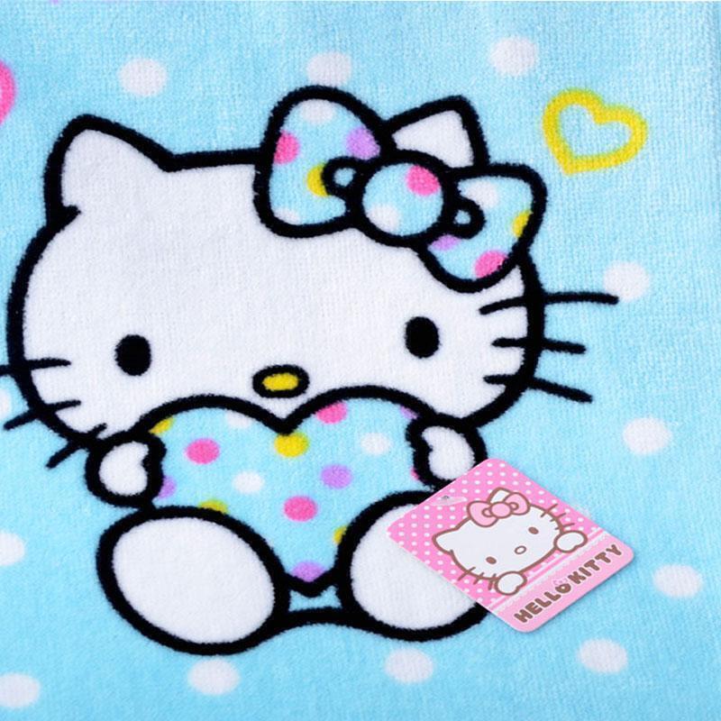 2 Piece Hello Kitty Cartoon Hand Towel Bath Towel Face Wash Cotton