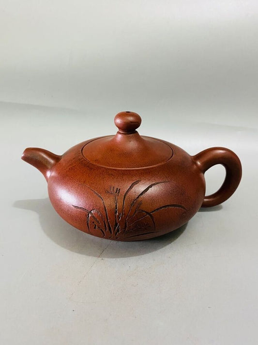 Chinese Yixing Zisha Clay Handmade Exquisite Teapot （一粒珠兰花壶 底款：顾景舟）