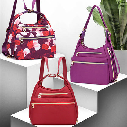 Women Lady Nylon Backpack Shoulder Bag Travel Handbag Crossbody Tote Satchel Bag