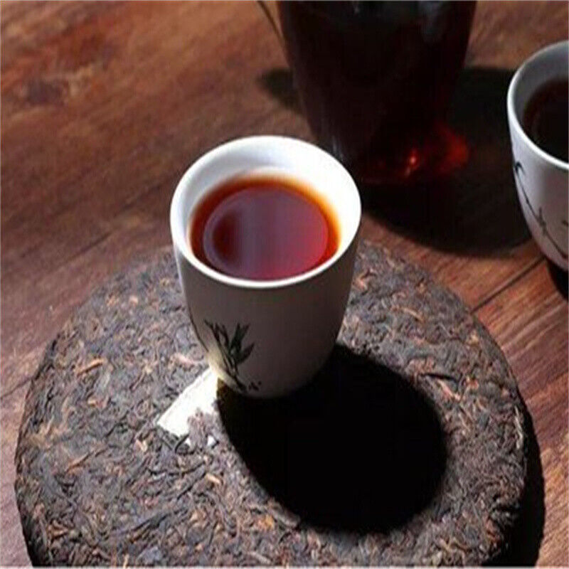 357g Yunnan Menghai Ancient Tree Tea Yiwu Ripe Pu'er Tea Cake