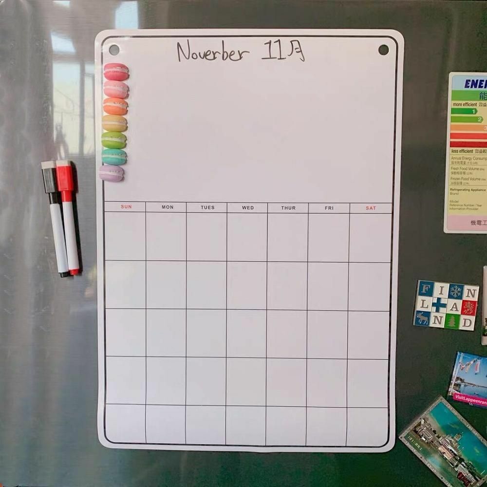 A3/42cm Magnetic Daily Weekly Monthly Planner Whiteboard Fridge Ref To Do List
