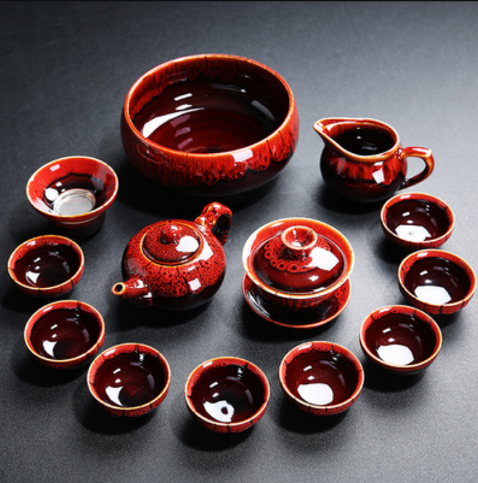 Household ceramic kiln Kung Fu small tea cup set
