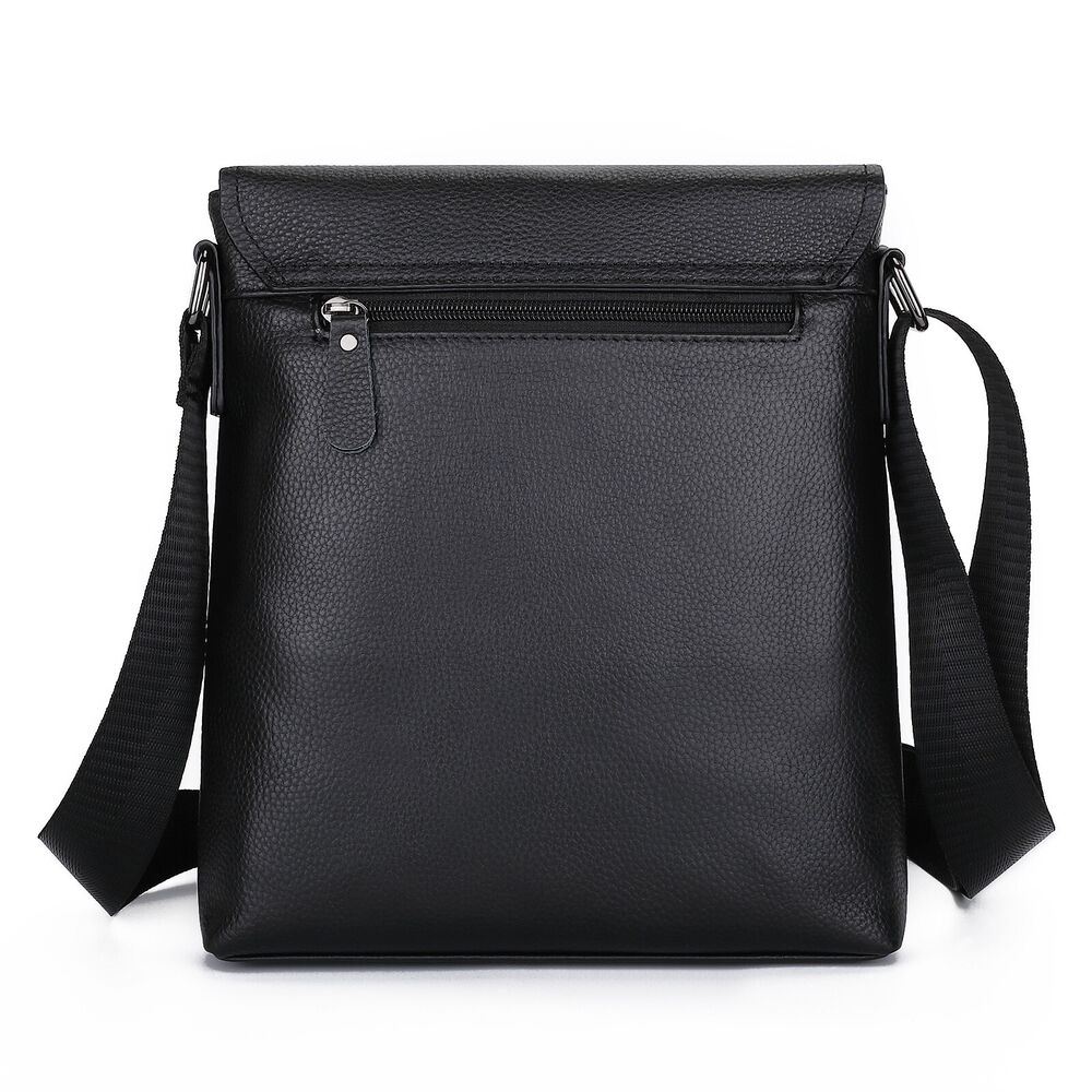 100% Genuine Leather Men's Embossing Business 8" Sling Shoulder/Messenger Bag