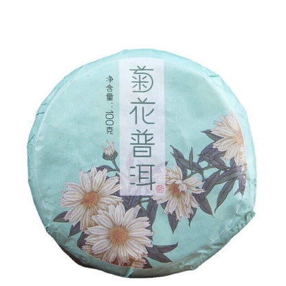 100g*5pcs Chrysanthemum Pu-erh Tea Organic Ripe Pu-erh Tea Gift Tea Health Care