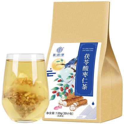 Poria Spinosae Jujube Kernel Tea Healthy Herb Tea Bag 120g 30 Bags
