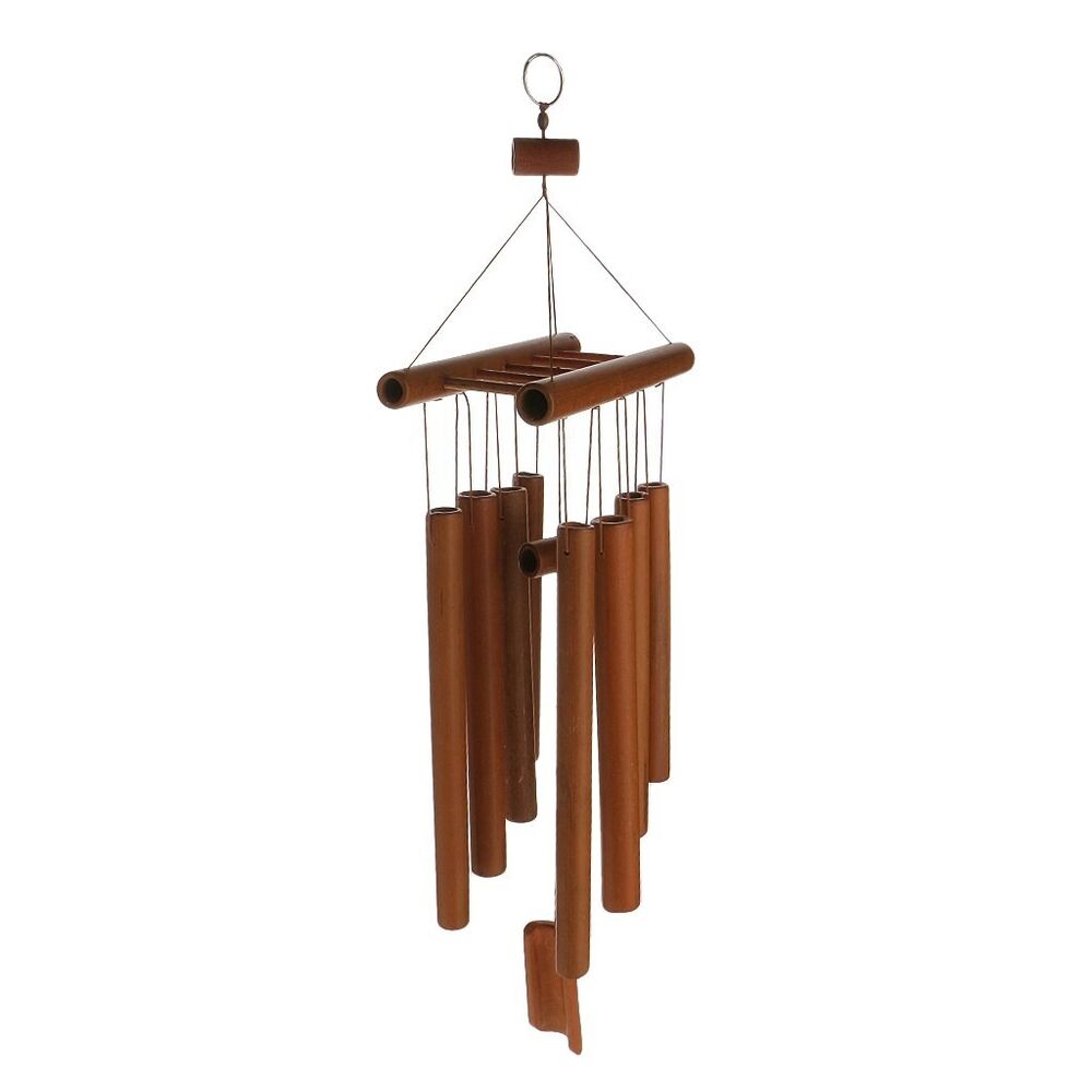 Wind Chime Wooden Bamboo Bell Home Garden Outdoor Garden Hanging Decoration 58cm