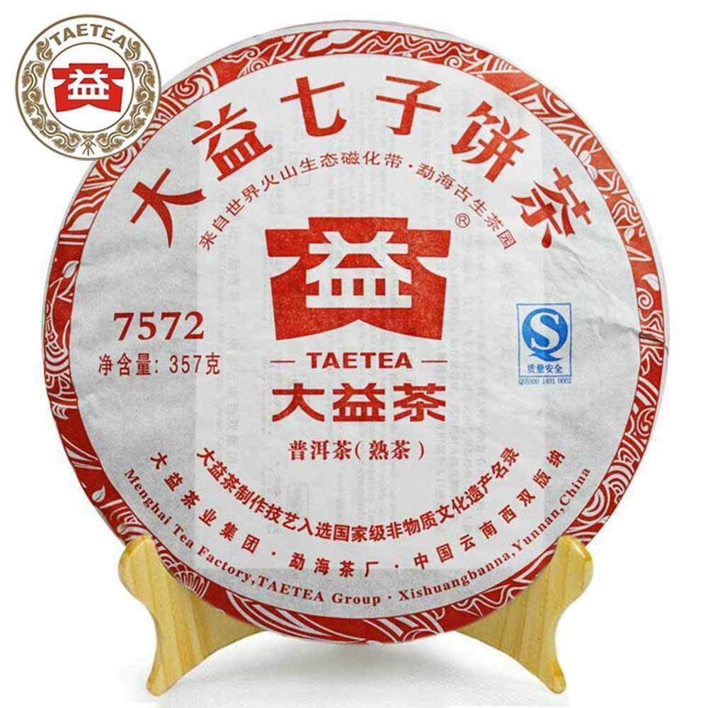 TAETEA 7572 (Batch 201) Ripe Puer Tea 357 g Dayi Shu Pu-erh Tea Cake