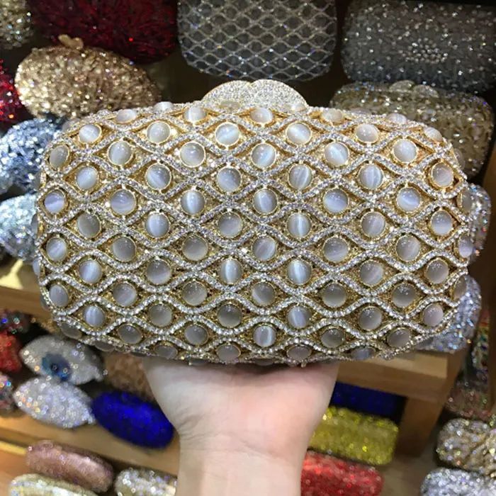 Crystal Diamond Day Clutches Shoulder Bag Evening Purse Women Wedding Handbag