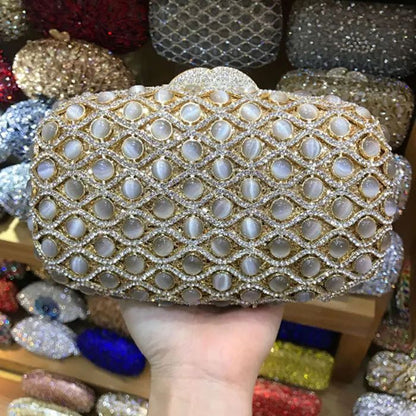 Crystal Diamond Day Clutches Shoulder Bag Evening Purse Women Wedding Handbag