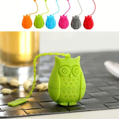 Tea Infuser Silicone Owl Shape Coffee & Tea Bags Tea Strainers Herb Spice Filter