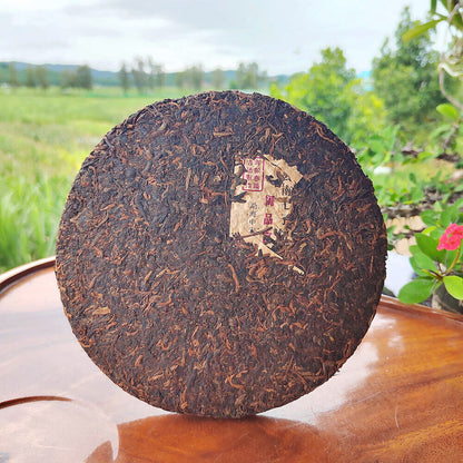 357g Chinese Pu-erh Tea Cake Cooked Puer Tea Yunnan Ripe Black Tea Healthy Drink