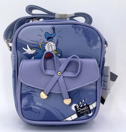 Disney Mickey and Friends 8.5" Lady Purse Crossbody Bag Rare Blue Donald Duck