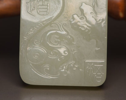China Natural Hetian Jade Carved Kwan Yin Statue Nice White Jade Pendant Jewelry