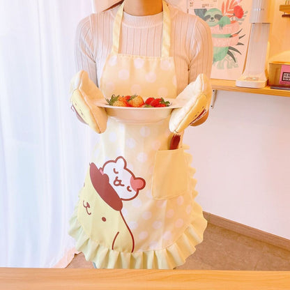 my melody kuromi fashion girls unisex apron Cooking aprons cartoon new