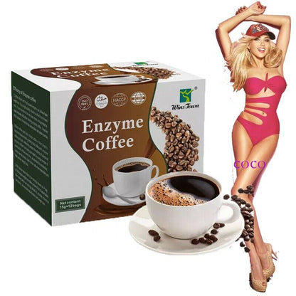 Enzyme Slim Coffee Weight Loss Herbal Diet Burn Fat Constipation Slimming Coffee