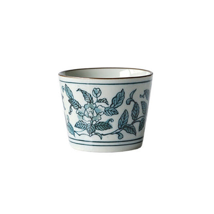 Japanese Style Ceramic Tableware Straight Cup Porcelain Tea Cup Sake Mug GIft