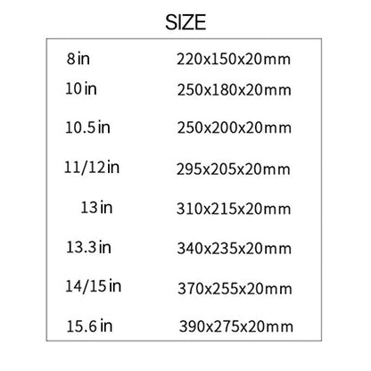 6" To 15" Waterproof Laptop Sleeve Cover Portable Notebook Handbag Carrying Bag