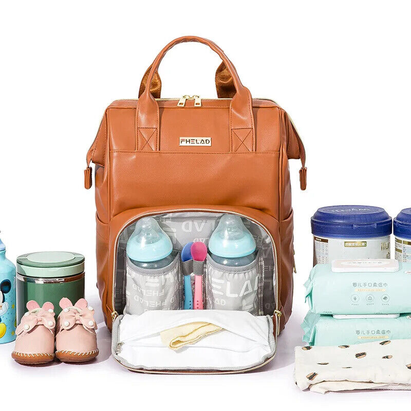 PU Mummy Bag Multi-function Maternity Package Mummy Backpack Stroller