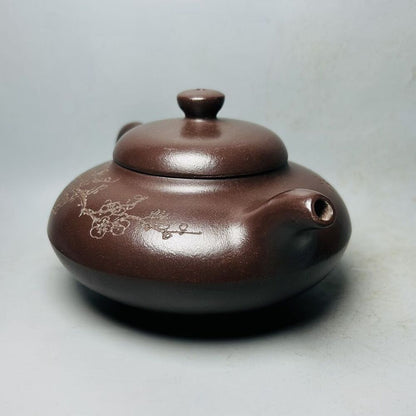 Vintage China Yixing Purple Clay Teapot Zisha Ceremony Nice Plum Blossom Teaware