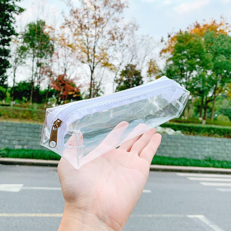Travel Transparent Makeup Bag Toiletry Case Clear Pencil Organizer Pouch Plastic