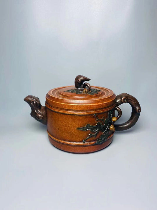 Chinese Yixing Zisha Clay Handmade Exquisite Teapot（汪寅仙 品名 双色桃子壶）