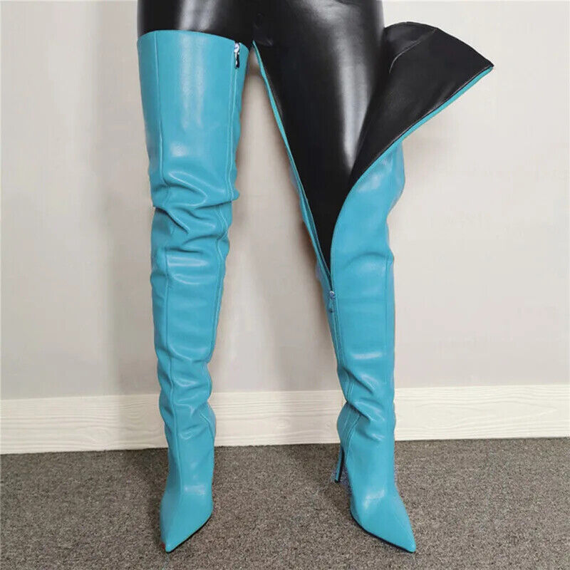 Women Over The Knee Boots Woman Autumn Winter 2023 Nightclub Dancer Pumps