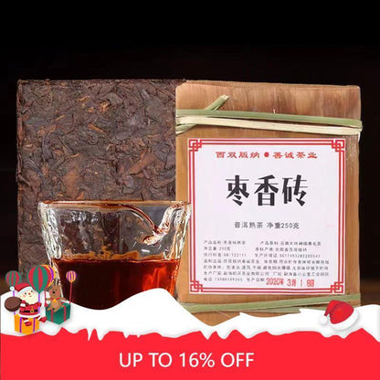 Cooked Pu-erh Tea Brick 250g/8.8oz Menghai Puerh Ripe Tea Old Pu'er Black Tea