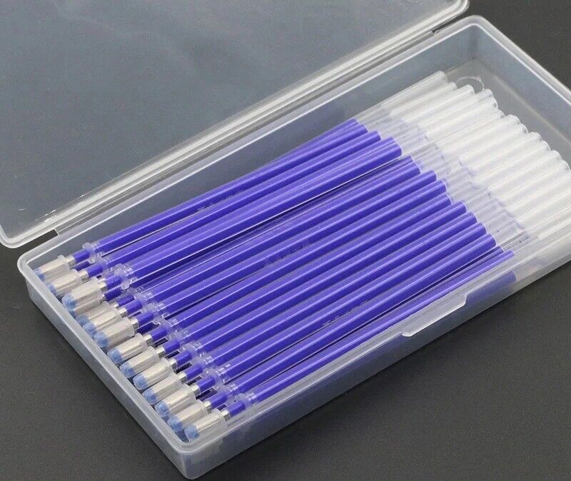 40Pcs/Set Heat Erasable Pens High Temperature Disappearing Fabric Marker Refills