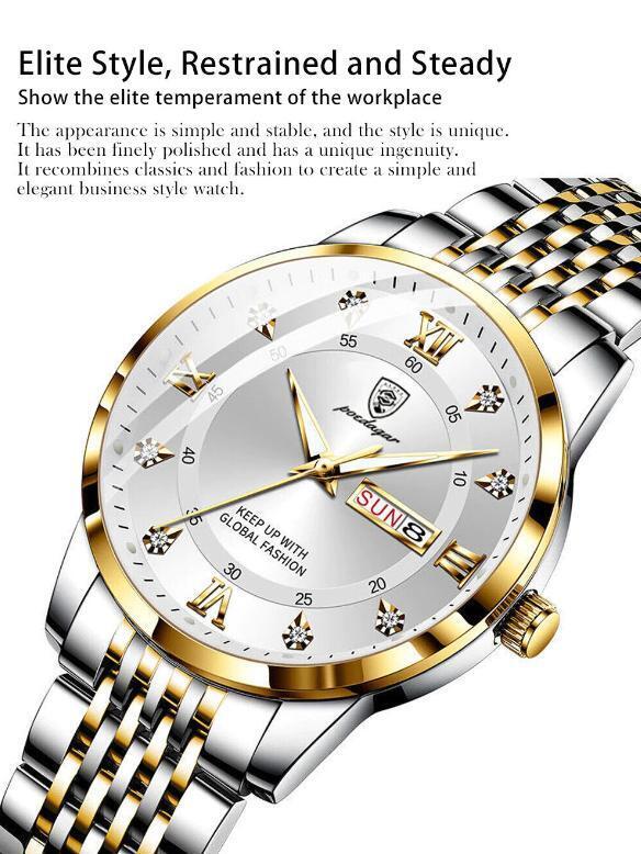 Men's Watch Wrist Watches New Waterproof Man Luxury Stainless Steel Luminous Day