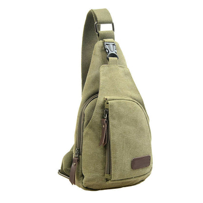 Fashion Mens Outdoor Sports Canvas Unbalance Backpack Crossbody Shoulder Bags
