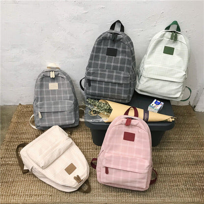 College School Bag Women Backpack Striped Book Packbags Travel Shoulder Bag