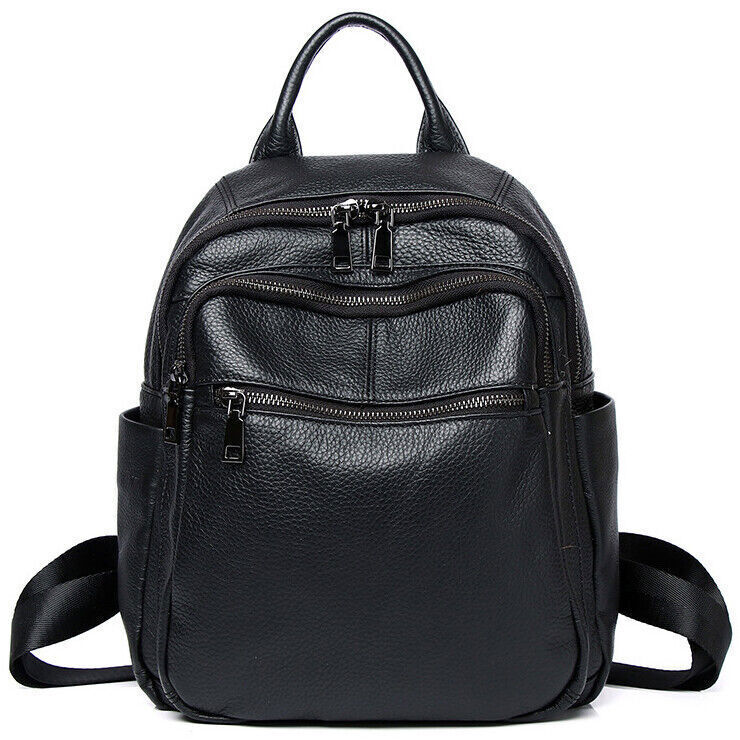 New Soft Leather Backpack, Women's Top Cow Leather Travel Rucksack School Bags