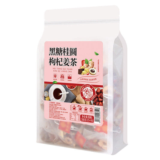 Chinese Red Dates Guiyuan Wolfberry Black Sugar Ginger Herbs & Fruits Tea 300g