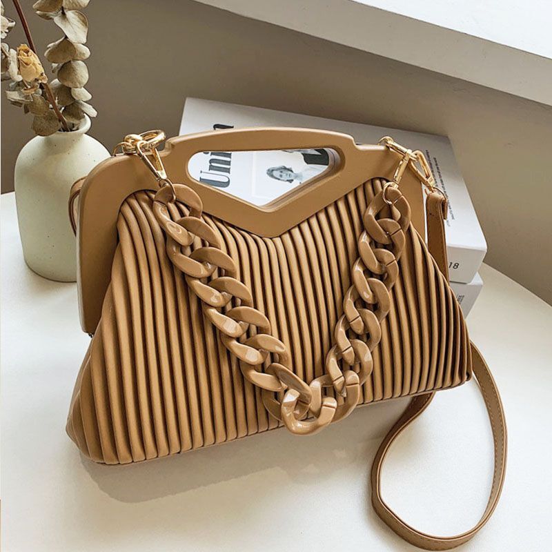 Handbag Inverted Triangle Handle Leather Hand Pouch Classic Crossbody Bags Tote