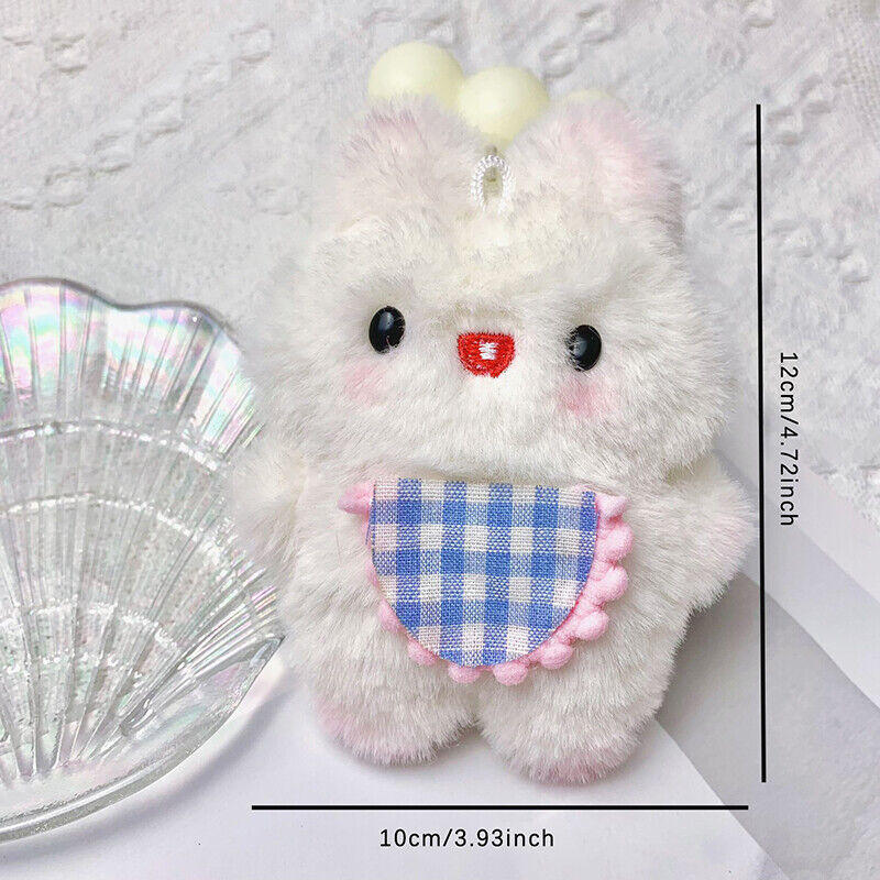 Cute Plush Rabbit Doll Soft Stuffed Cartoon Toys DIY Keychain Bag Charms Pendant