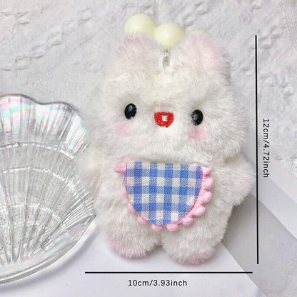 Cute Plush Rabbit Doll Soft Stuffed Cartoon Toys DIY Keychain Bag Charms Pendant