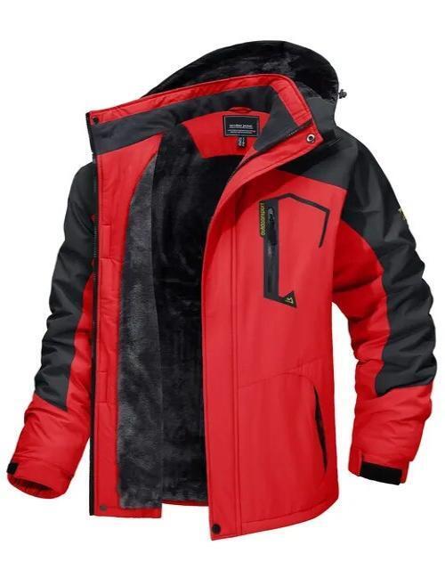 Men's Waterproof Winter Jacket Warm Winter Coat Outdoor Ski Snow Hooded Jacket