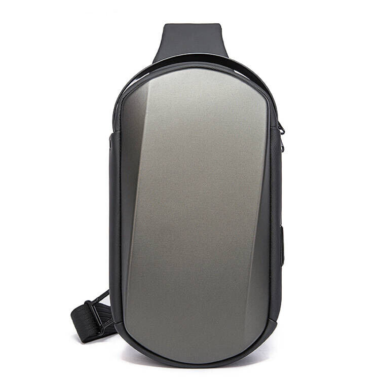 Unisex Sling Backpack Oxford cloth Waterproof Crossbody Bag USB Port Sport Bags