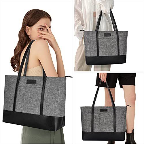 Laptop Tote Bag,Fits 15.6 Inch Laptop,Womens 15.6-inch, A-15.6 Inch-gray